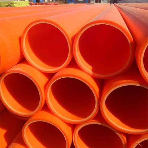 橘黃色牽引非開挖過路直埋套管電網(wǎng)工程管材實壁mpp195電纜保護管